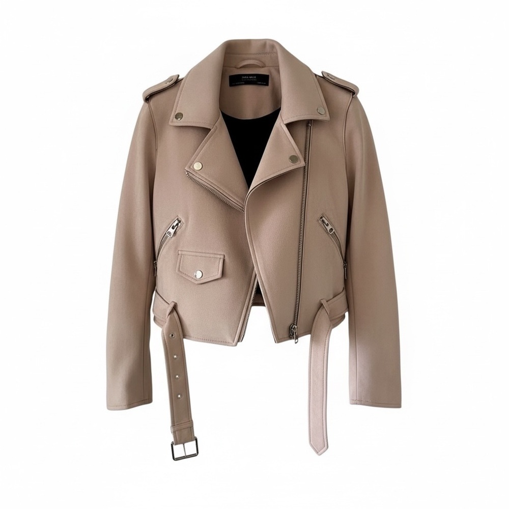 Zara Basic Women’s Pink Faux Leather With Belt Size S